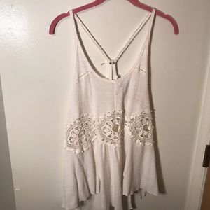 White Free People tank